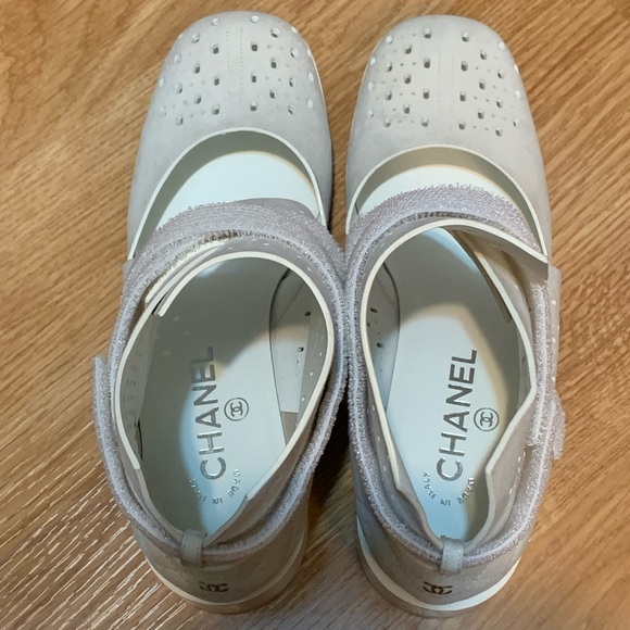 Suede Chanel booties with Velcro straps, size 7.5. Gently worn! Unique style ✨ - Picture 11 of 15